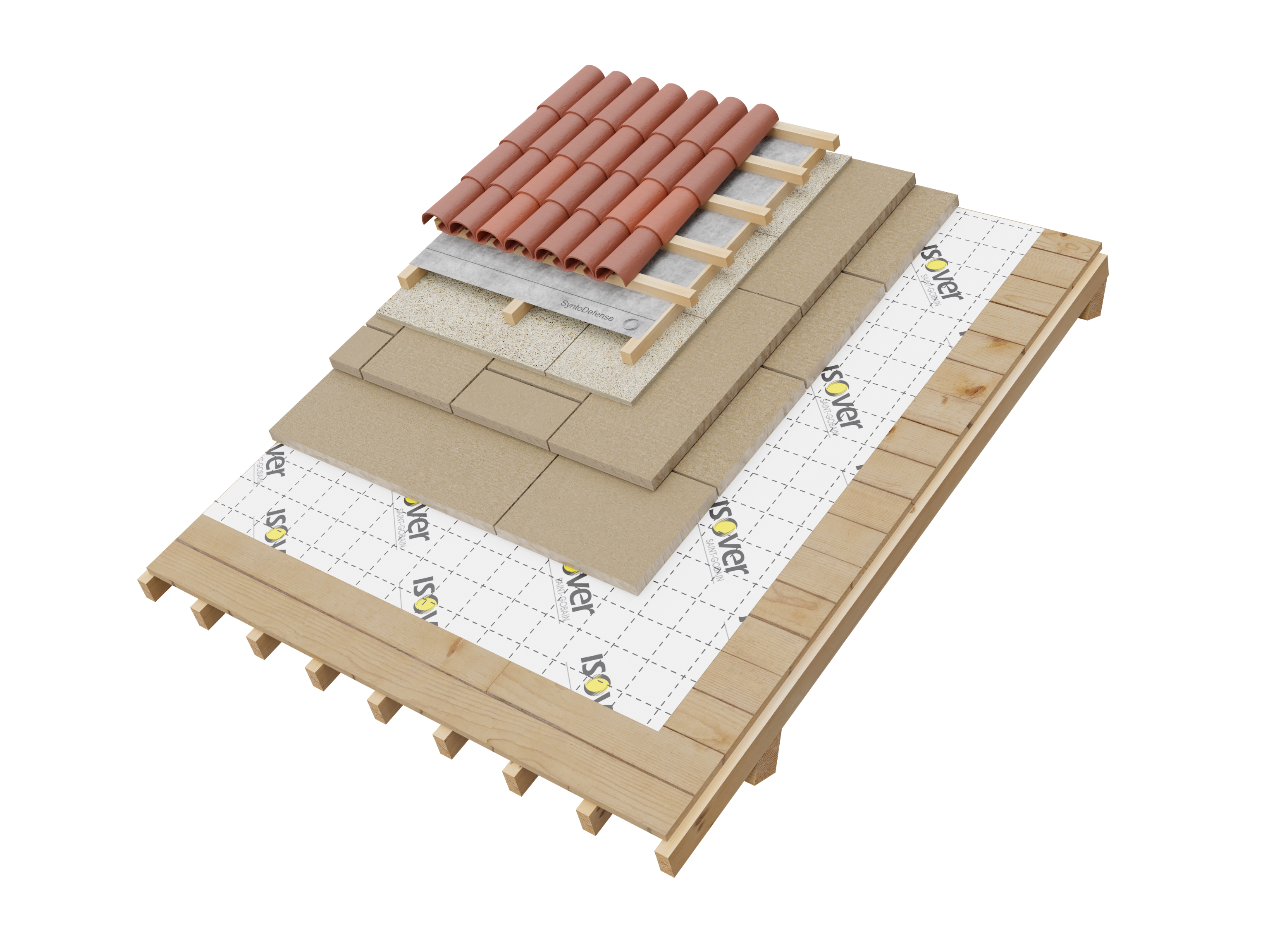 Copertura a falda in legno ventilata, isolante in lana di roccia posato in continuo e singolo OSB Copertura a falda in legno ventilata, isolante in lana di roccia posato in continuo e singolo OSB