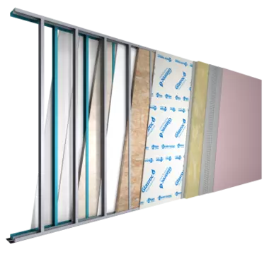 Parete di tamponamento Gyproc GX1 CLIMA SAD4 291/100-75 L GX HF CLIMA